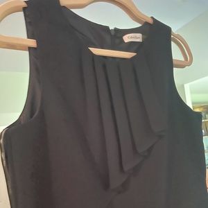 Calvin Klein sleeveless black work dress